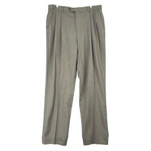 Sansabelt Mens Pleated Dress Pants Trousers Tan Size 36 Mint Edition Sansabelt‎